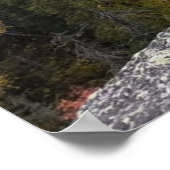 Foto eines bergigen Herbstwaldes, Berge, p Poster (Ecke)