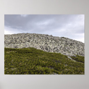 Foto eines bergigen Herbstwaldes, Berge, p Poster