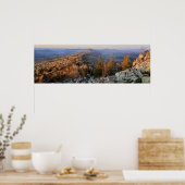 Foto eines bergigen Herbstwaldes, Berge, p Poster (Küche)
