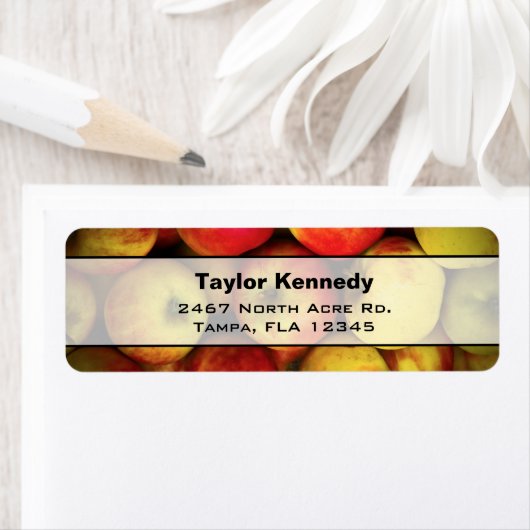 Foto eines Buschels aus Gelb- und Rotäpfeln (Insitu)