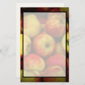 Foto eines Buschels aus Gelb- und Rotäpfeln Briefpapier (Vorne/Hinten)