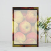 Foto eines Buschels aus Gelb- und Rotäpfeln Briefpapier (Stehend Vorderseite)