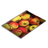 Foto eines Buschels aus Gelb- und Rotäpfeln Notizblock (Linke Seite)