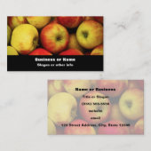 Foto eines Buschels aus Gelb- und Rotäpfeln Visitenkarte (Vorne/Hinten)