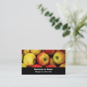 Foto eines Buschels aus Gelb- und Rotäpfeln Visitenkarte (Stehend Vorderseite)