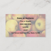 Foto eines Buschels aus Gelb- und Rotäpfeln Visitenkarte (Rückseite)