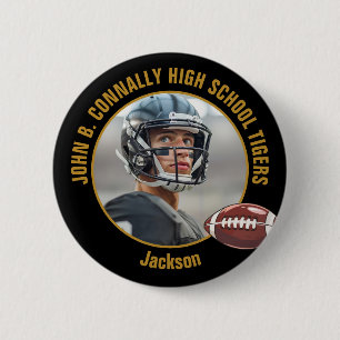 Foto eines Footballspielers der Black Gold High Sc Button
