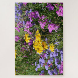 Foto eines Haufen wunderschöner farbiger Blume Puzzle