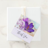 Foto eines Hübschen Lila Frühlingskrokus Geschenkanhänger (Beispiel)