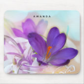 Foto eines Hübschen Lila Frühlingskrokus Mousepad (Vorne)