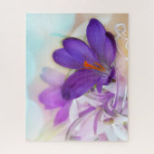 Foto eines Hübschen Lila Frühlingskrokus Puzzle (Vertikal)