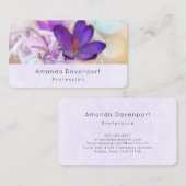 Foto eines Hübschen Lila Frühlingskrokus Visitenkarte (Vorne/Hinten)