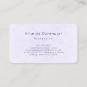 Foto eines Hübschen Lila Frühlingskrokus Visitenkarte (Rückseite)