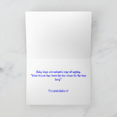 Foto eines Hundes als Babyjunge Karte (Innenseite)