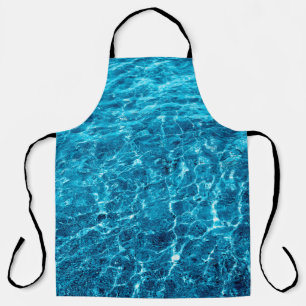Foto eines makro sprudelnden blauen klaren Wassers Schürze