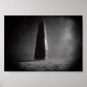 Foto eines Monolith aus dem Mondübergang Poster