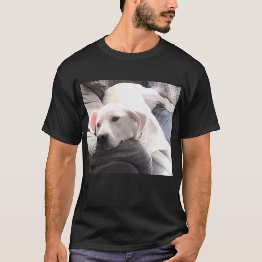 Foto eines Niedlichen hundemischen Hundes mit best T-Shirt (Vorderseite)