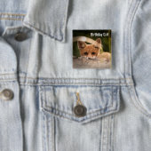 Foto eines Niedlichen kleinen Orangenfuchs Button (Beispiel)