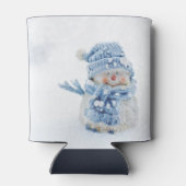 Foto eines Niedlichen Schneemanns im Winter Dosenkühler (Rückseite)