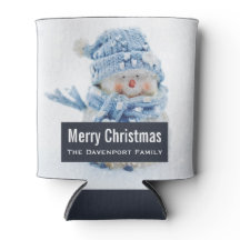 Foto eines Niedlichen Schneemanns im Winter - Weih