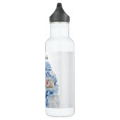 Foto eines Niedlichen Schneemanns im Winter - Weih Edelstahlflasche (Rechts)