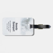 Foto eines Niedlichen Schneemanns im Winter - Weih Gepäckanhänger (Rückseite horizontal)