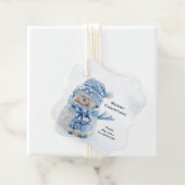 Foto eines Niedlichen Schneemanns im Winter - Weih Geschenkanhänger (Beispiel)