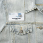 Foto eines Niedlichen Schneemanns im Winter - Weih Namensschild (Beispiel)