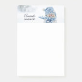 Foto eines Niedlichen Schneemanns im Winter - Weih Post-it Klebezettel (Vorderseite)