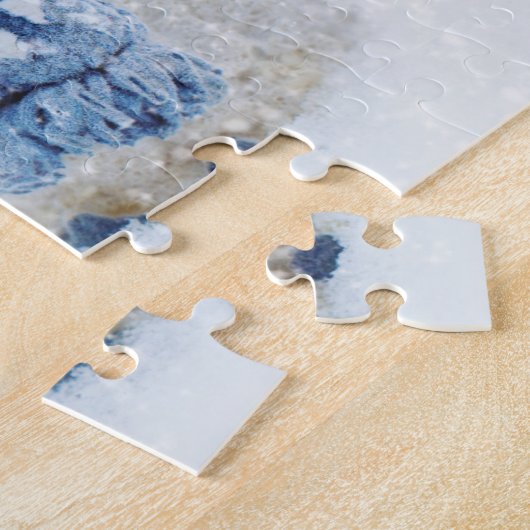 Foto eines Niedlichen Schneemanns im Winter - Weih Puzzle (Seite)