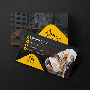 Foto eines professionellen Bauunternehmers Visitenkarte