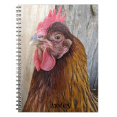 Foto eines roten Huhn Notizblock (Vorderseite)