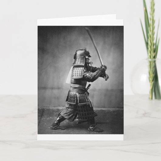 Foto eines Samurai C. 1860 Karte (Vorderseite)