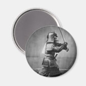 Foto eines Samurai C. 1860 Magnet (Vorderseite/Rückseite)