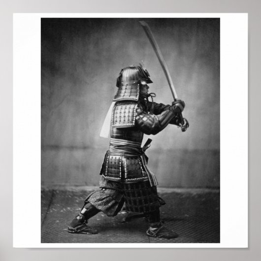 Foto eines Samurai C. 1860 Poster (Vorne)