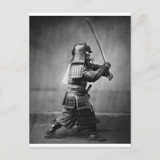 Foto eines Samurai C. 1860 Postkarte