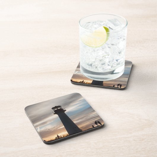 Foto eines Scheinwerfers Getränkeuntersetzer (Rechte Seite)