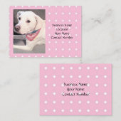 Foto eines schönen, stylischen White Dog Traaring  Visitenkarte (Vorne/Hinten)