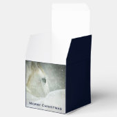 Foto eines schönen Weißen Pferdes im Winter Geschenkschachtel (Geöffnet)