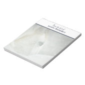 Foto eines schönen Weißen Pferdes im Winter Notizblock (Rotiert)