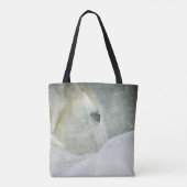 Foto eines schönen Weißen Pferdes im Winter Tasche (Rückseite)