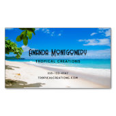 Foto eines wunderschönen tropischen Strandes Magnetische Visitenkarte (Vorderseite)