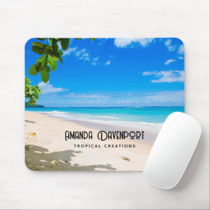 Foto eines wunderschönen tropischen Strandes Mousepad