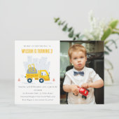 Foto eines Zugfahrzeugs Einladung (Stehend Vorderseite)