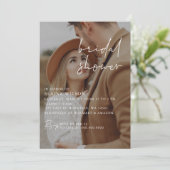 Foto Einfach Elegante Modernes Brautparty Einladung (Stehend Vorderseite)