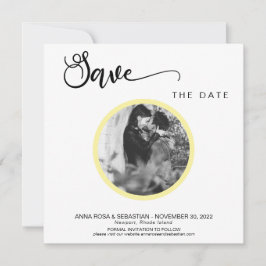 *~* FOTO Einfach Gelber Boho Hochzeit Das Datum sp Save The Date