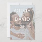 Foto Einfach Moderne Hochzeitseinladung Einladung (Vorderseite)