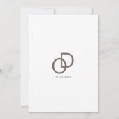 Foto Einfach Moderne Hochzeitseinladung Einladung (Rückseite)
