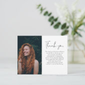 Foto Einfache Beerdigung Bereavement Danke Karte (Stehend Vorderseite)