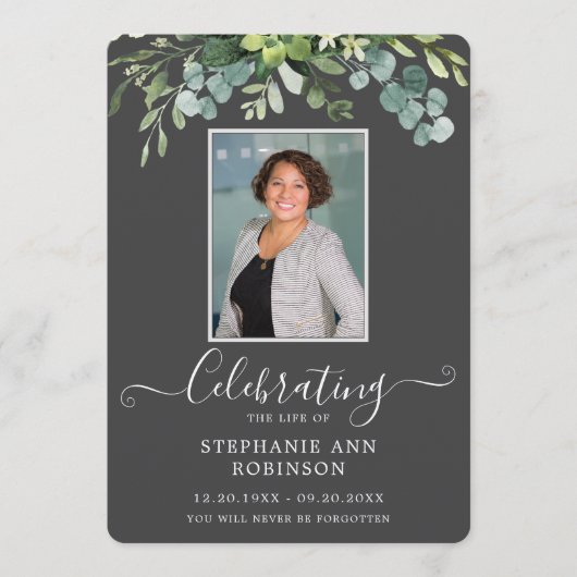 Foto Einfache Elegante Reihenfolge Dienstgrau Prog Programm (Vorderseite)